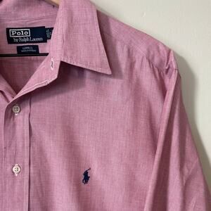 Polo Ralph Lauren Lowell Cotton Button Down Dress Shirt Size 17